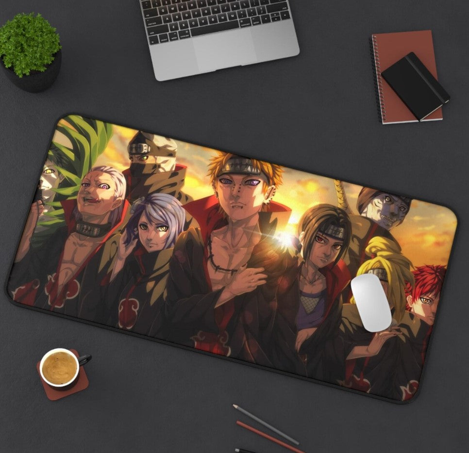 Artistic Anime Naruto Desk Mat, Gaming Mousepad, Office Decor, Desk Accessories, Mouse Pad, Choose Size