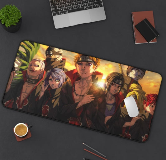 Artistic Anime Naruto Desk Mat, Gaming Mousepad, Office Decor, Desk Accessories, Mouse Pad, Choose Size