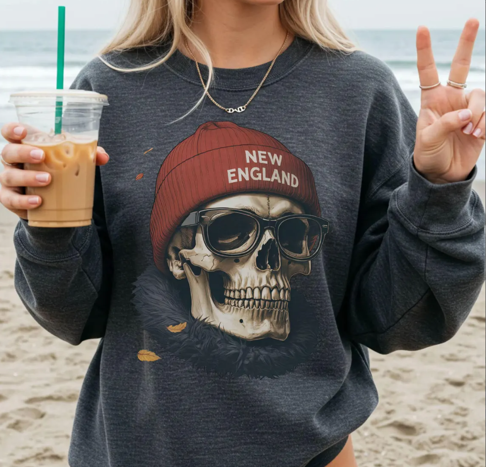 Vintage 90s New England Football Mascot Sweatshirt T-Shirt, The Pats T-Shirt, Vintage New England Fan Gift Crewneck, Patriot Sweatshirt Fans