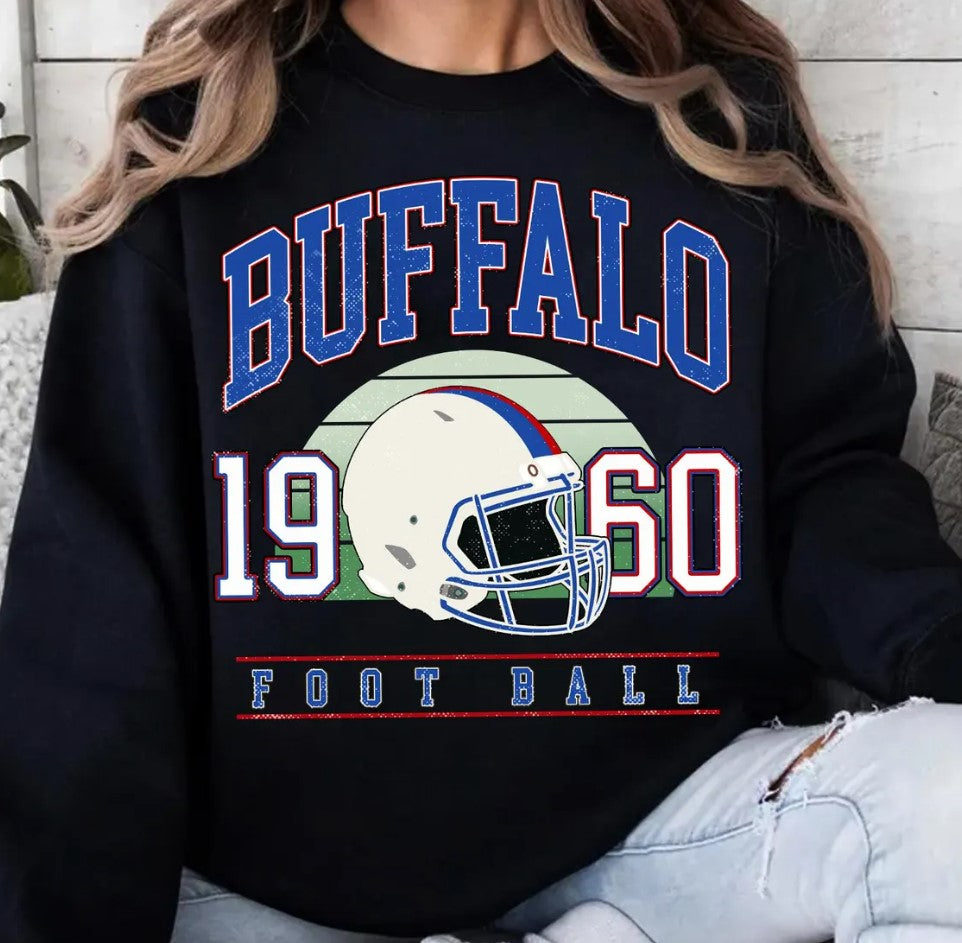 Buffalo Football Vintage Sweatshirt T-Shirt,Buffalo Bill Crewneck Sweatshirt,Buffalo New York,Buffalo Bill Fan Gift,Sunday Football