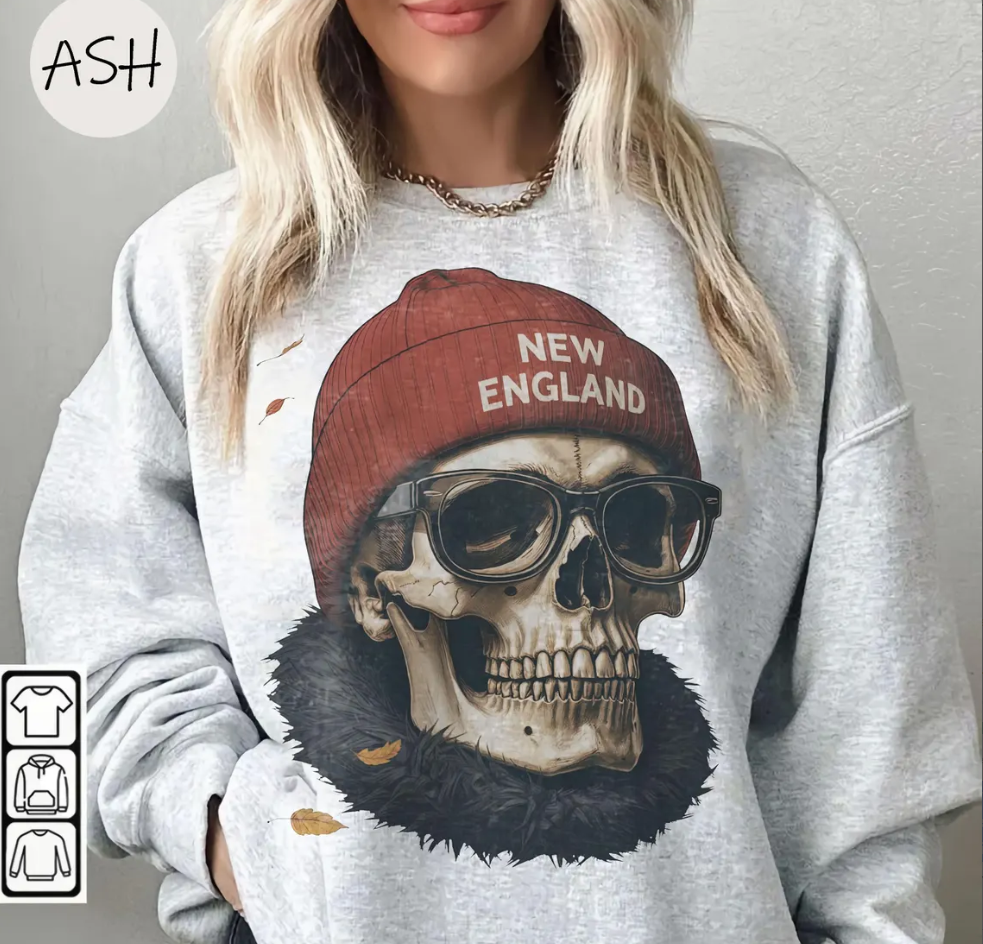 Vintage 90s New England Football Mascot Sweatshirt T-Shirt, The Pats T-Shirt, Vintage New England Fan Gift Crewneck, Patriot Sweatshirt Fans