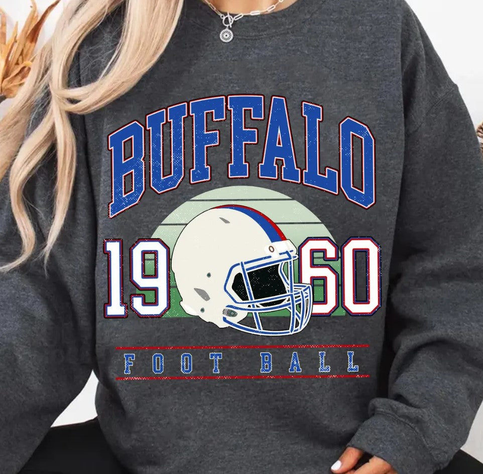 Buffalo Football Vintage Sweatshirt T-Shirt,Buffalo Bill Crewneck Sweatshirt,Buffalo New York,Buffalo Bill Fan Gift,Sunday Football