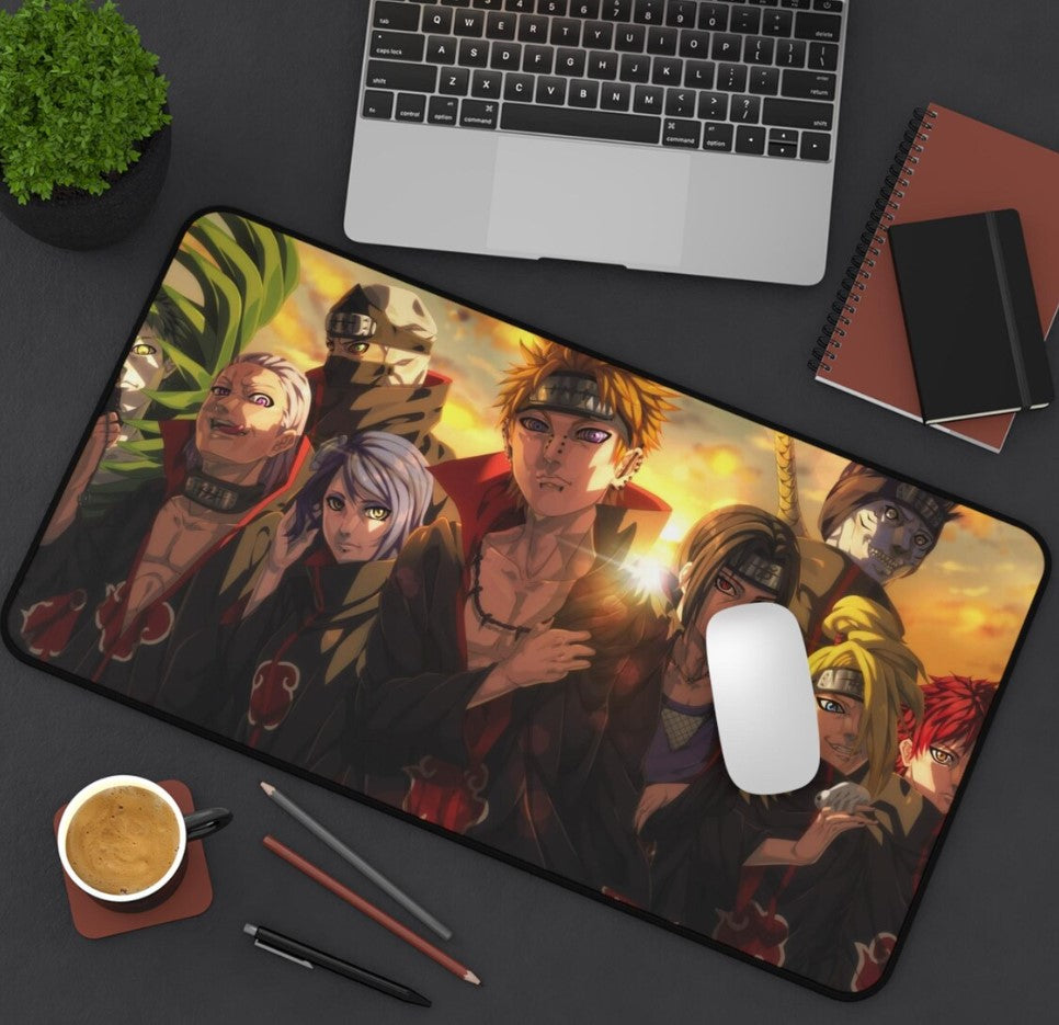 Artistic Anime Naruto Desk Mat, Gaming Mousepad, Office Decor, Desk Accessories, Mouse Pad, Choose Size