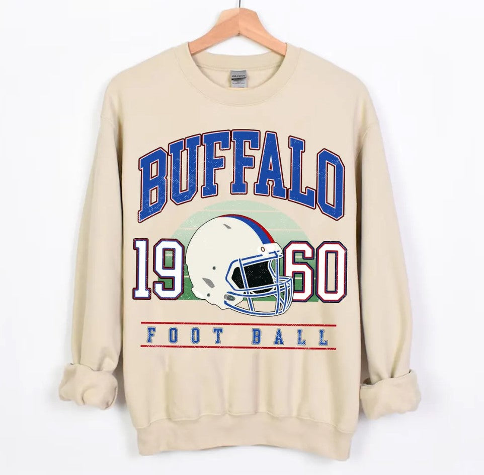 Buffalo Football Vintage Sweatshirt T-Shirt,Buffalo Bill Crewneck Sweatshirt,Buffalo New York,Buffalo Bill Fan Gift,Sunday Football