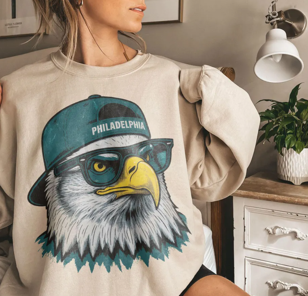 Vintage 90s Philadelphia Football Mascot Style Comfort Colors T-Shirt, Philadelphia Football T-shirt, Football shirt, Philadelphia Retro