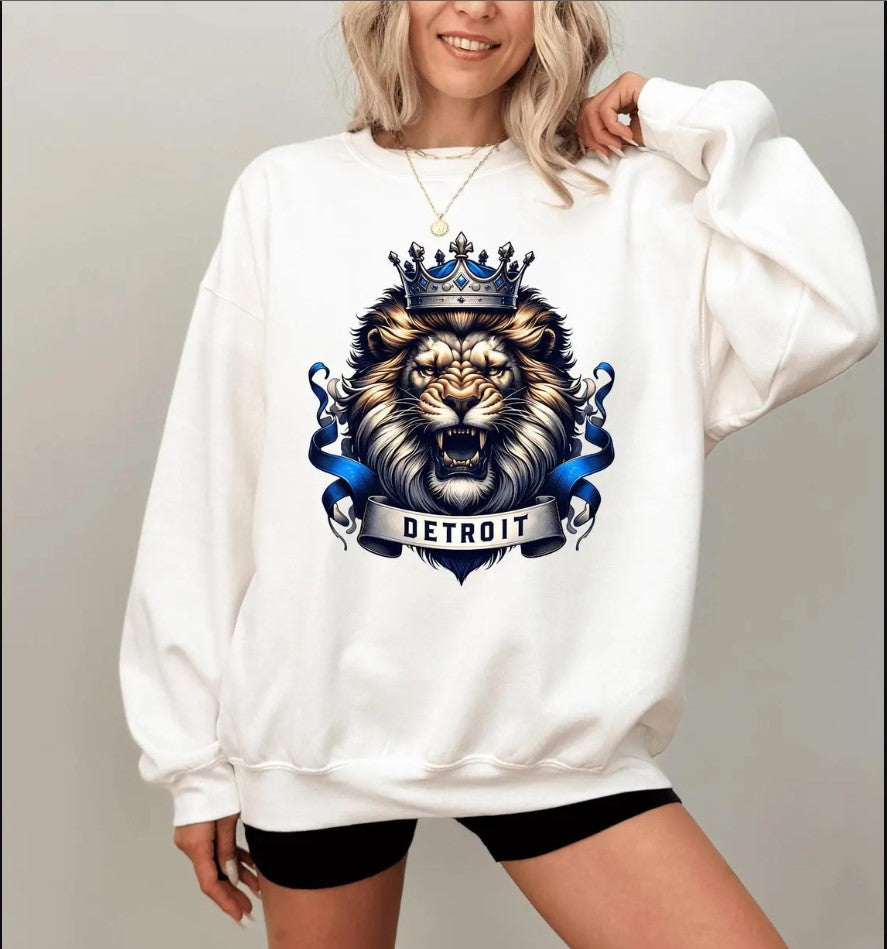 Detroit Football Mascot Sweatshirt And Hoodie, Detroit Football Sports Gear, Detroit Game Day Cool Shirt, Detroit Football Varsity Shirt