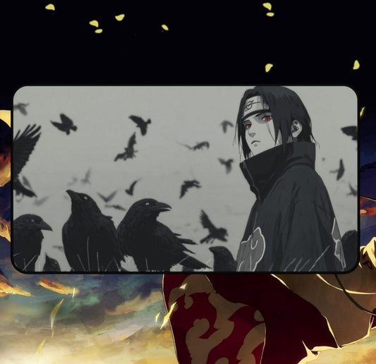 Anime Naruto Akatsuki Itachi Desk Mat, Mouse Pad, Gamer Gift, Anime Fan, Choose Size