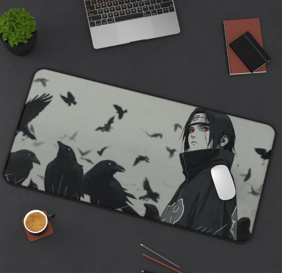 Anime Naruto Akatsuki Itachi Desk Mat, Mouse Pad, Gamer Gift, Anime Fan, Choose Size