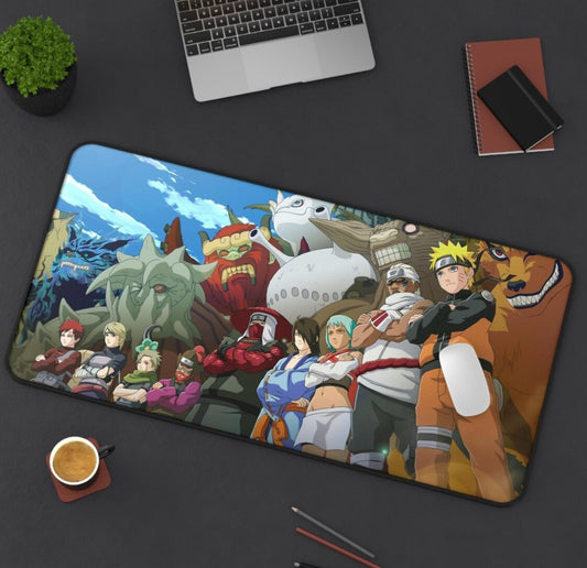 Artistic Anime Naruto Desk Mat, Mouse Pad, Gaming Mousepad, Office Decor, Desk Accessories, Choose Size