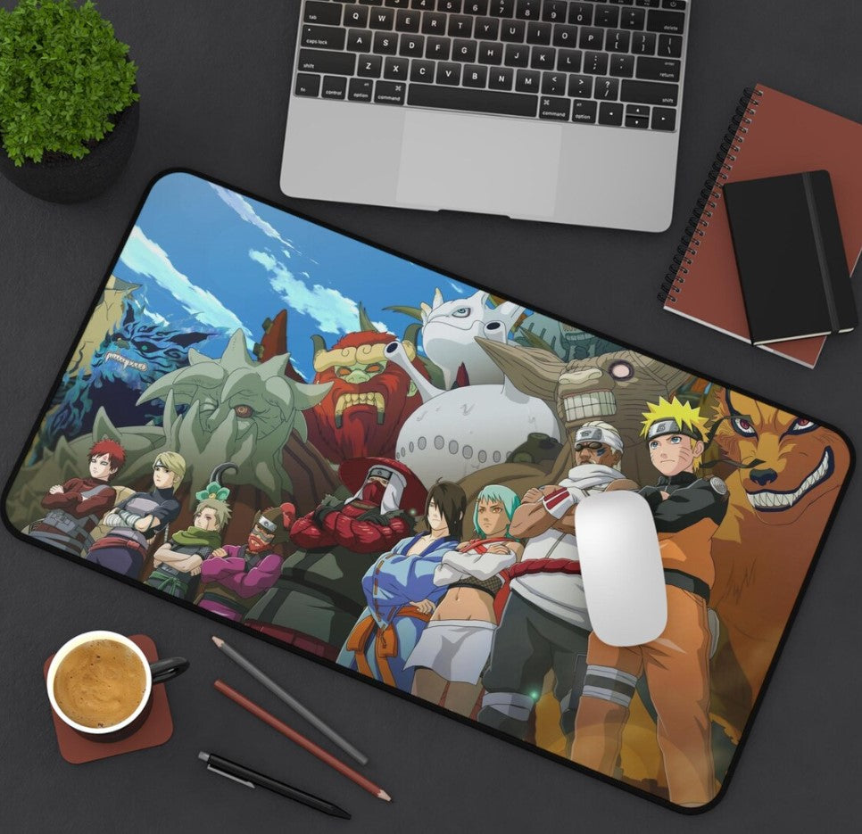 Artistic Anime Naruto Desk Mat, Mouse Pad, Gaming Mousepad, Office Decor, Desk Accessories, Choose Size