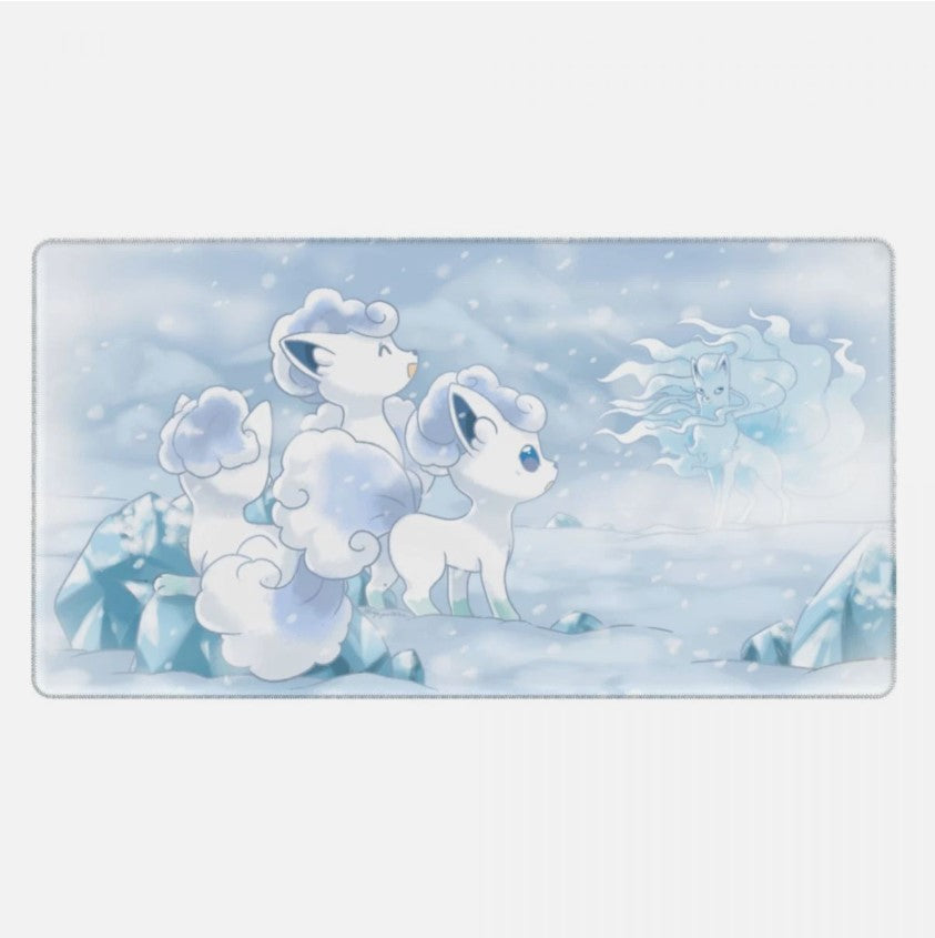 Board Card Game Pokemon Alolan Vulpix Mouse Pad PTCG CCG MTG Games Play Mat, Choose Size