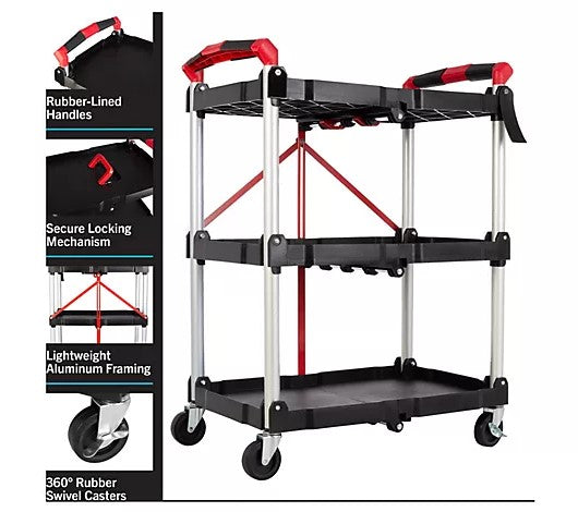 Stalwart Collapsible Cart - Portable and Lightw eight