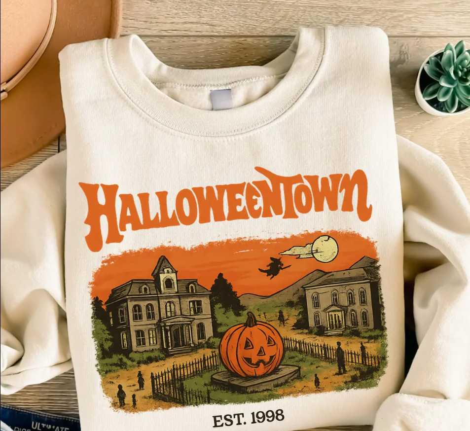 Halloweentown Est 1998 Sweatshirt Halloween Town Crewneck Retro Halloween Sweater Halloweentown University Hoodie Halloween Fall Sweatshirt