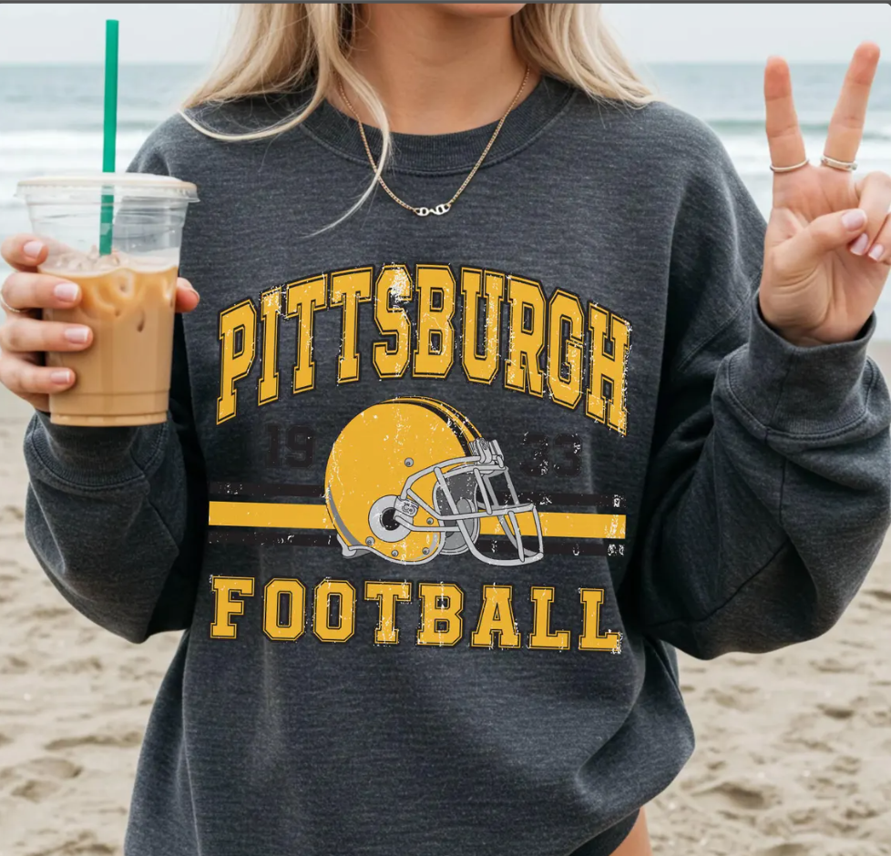Vintage 90s Style Vintage Pittsburgh Football shirt, Pittsburgh Football Fan Tee, Retro Football Season Tee 2025, American Football Graphic
