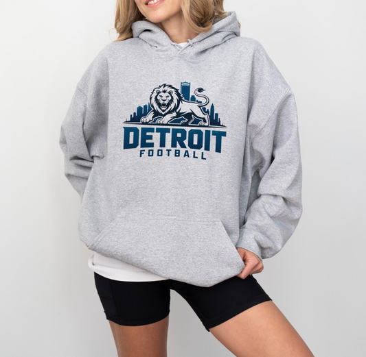 Detroit Lions Sweatshirt and Hoodie, NFL Game Day Shirt, Unisex Football Fan Apparel, Fall Tailgate Gear Hoodie