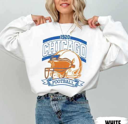 Vintage 90s Style Chicago Football Sweatshirt, Game Day Shirt, Chicago Team Football Shirt, Sunday Chicago, Sport Shirt, Chicago Football
