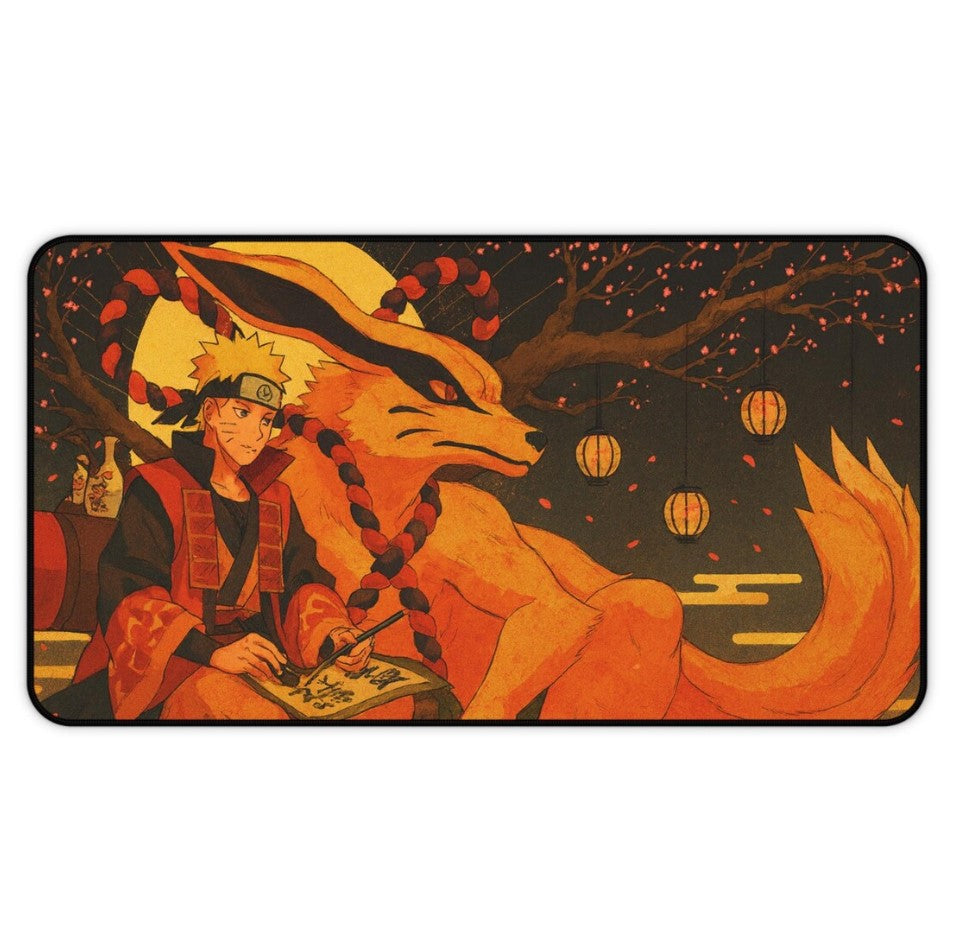 Naruto-Inspired Desk Mat, Anime Desk Accessory, Gaming Mouse Pad, Office, Choose Size