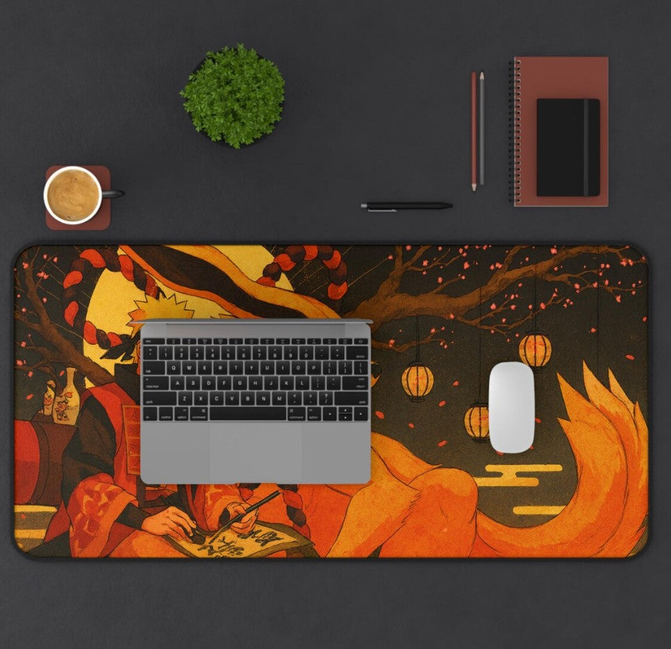 Naruto-Inspired Desk Mat, Anime Desk Accessory, Gaming Mouse Pad, Office, Choose Size