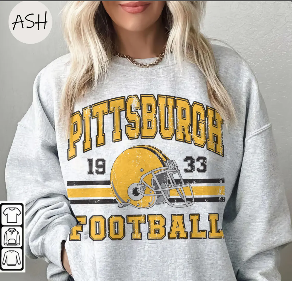 Vintage 90s Style Vintage Pittsburgh Football shirt, Pittsburgh Football Fan Tee, Retro Football Season Tee 2025, American Football Graphic