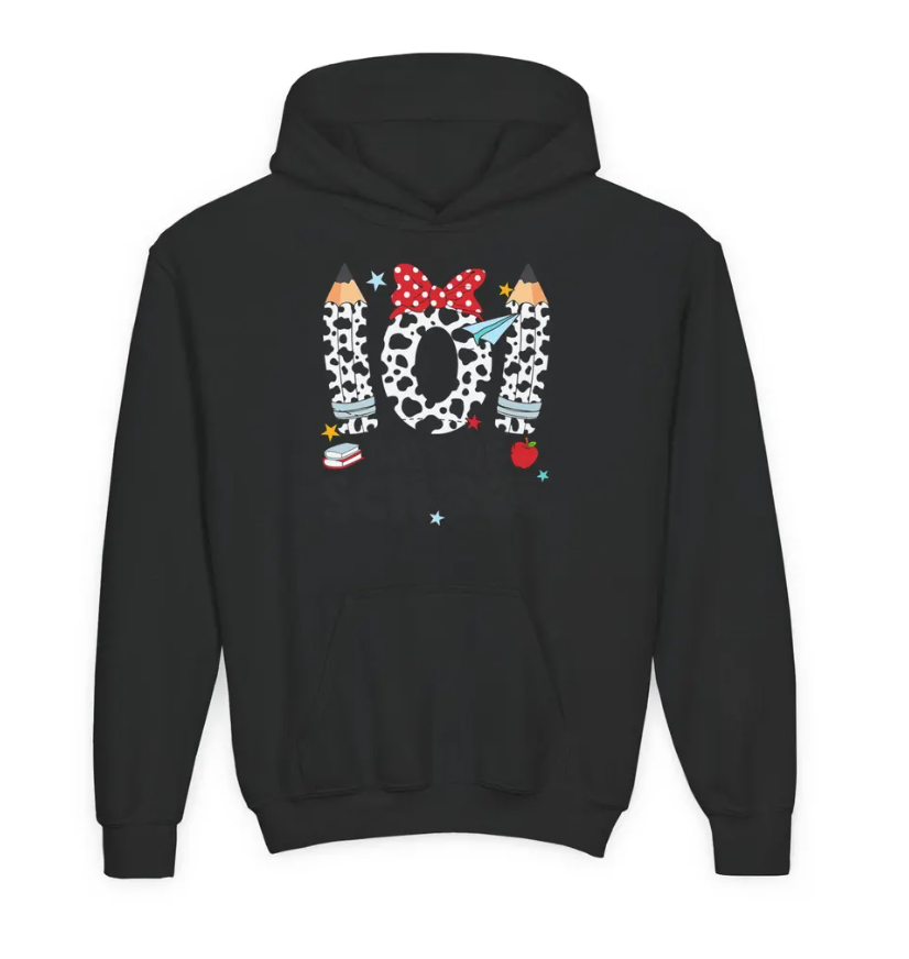 Fun School Days Hooded Sweatshirt, Cute Kids Hoodie, Back to School Apparel, Youth Sweatshirt, Gift for Students