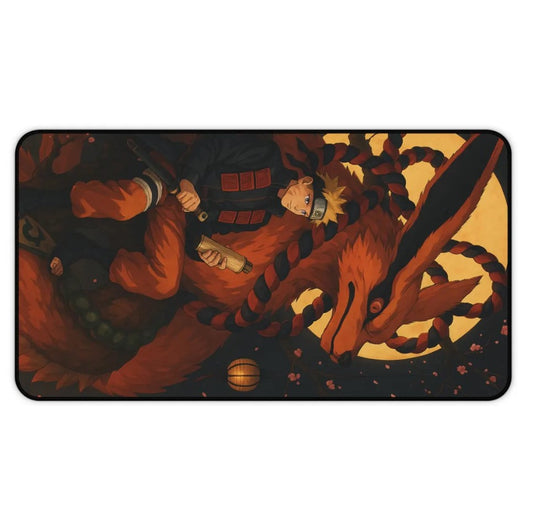Naruto-Themed Desk Mat, Anime Gamer Desk Accessories, Unique Office Gifts, Choose Size