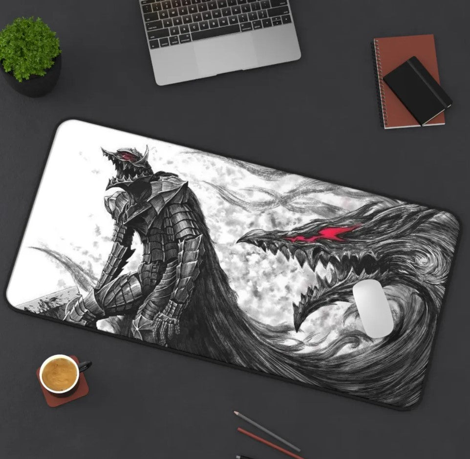Berserk Guts Desk Mat, Mouse Pad, Anime Fan, Gamers Gift, Choose Size