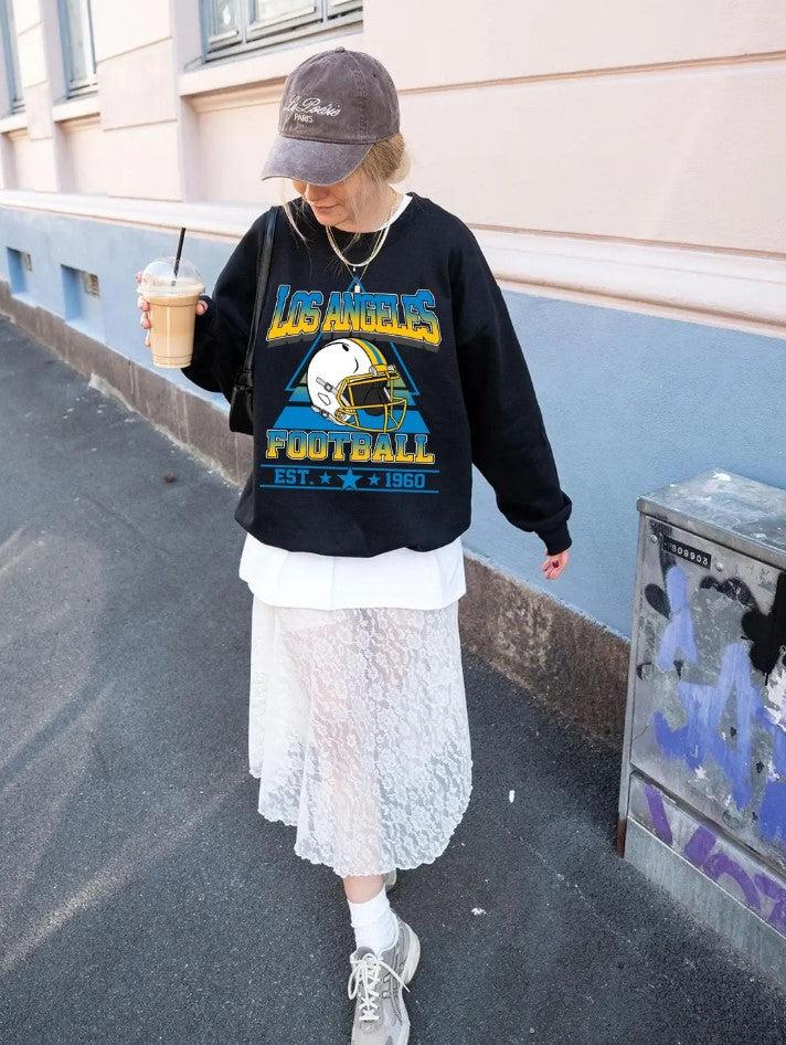 Vintage style Los Angeles Football sweatshirt, Football shirt,Los Angeles football Crewneck tshirt, Game day Football,American football tee