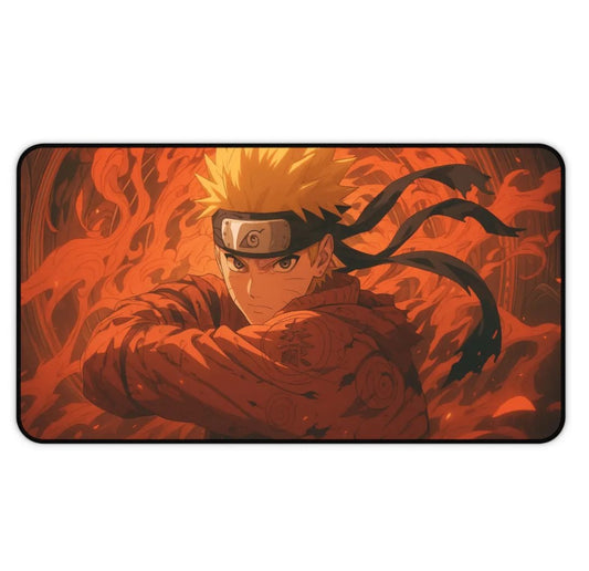 Naruto Inspired Desk Mat, Anime Mouse Pad, Gamer Desk Accessory, Office ,Choose Size