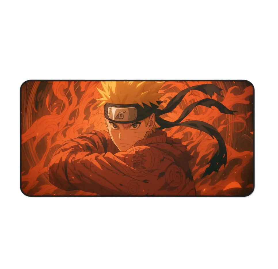 Naruto Inspired Desk Mat, Anime Mouse Pad, Gamer Desk Accessory, Office ,Choose Size