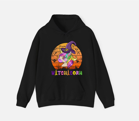 Witchicorn hoodie, Scary Funny hoodie, Xmas Scary Unisex hood for adult and kids