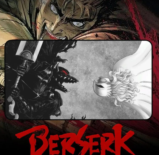 Anime Berserk Guts x Griffith Desk Mat, Mouse Pad, Anime Fan, Gamers Gift, Choose Size