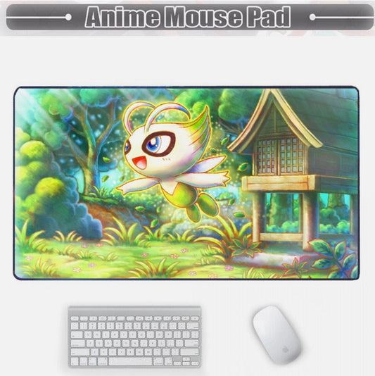 Board Card Game Pokemon Celebi Mouse Pad PTCG CCG MTG Games Play Mat, Choose Size