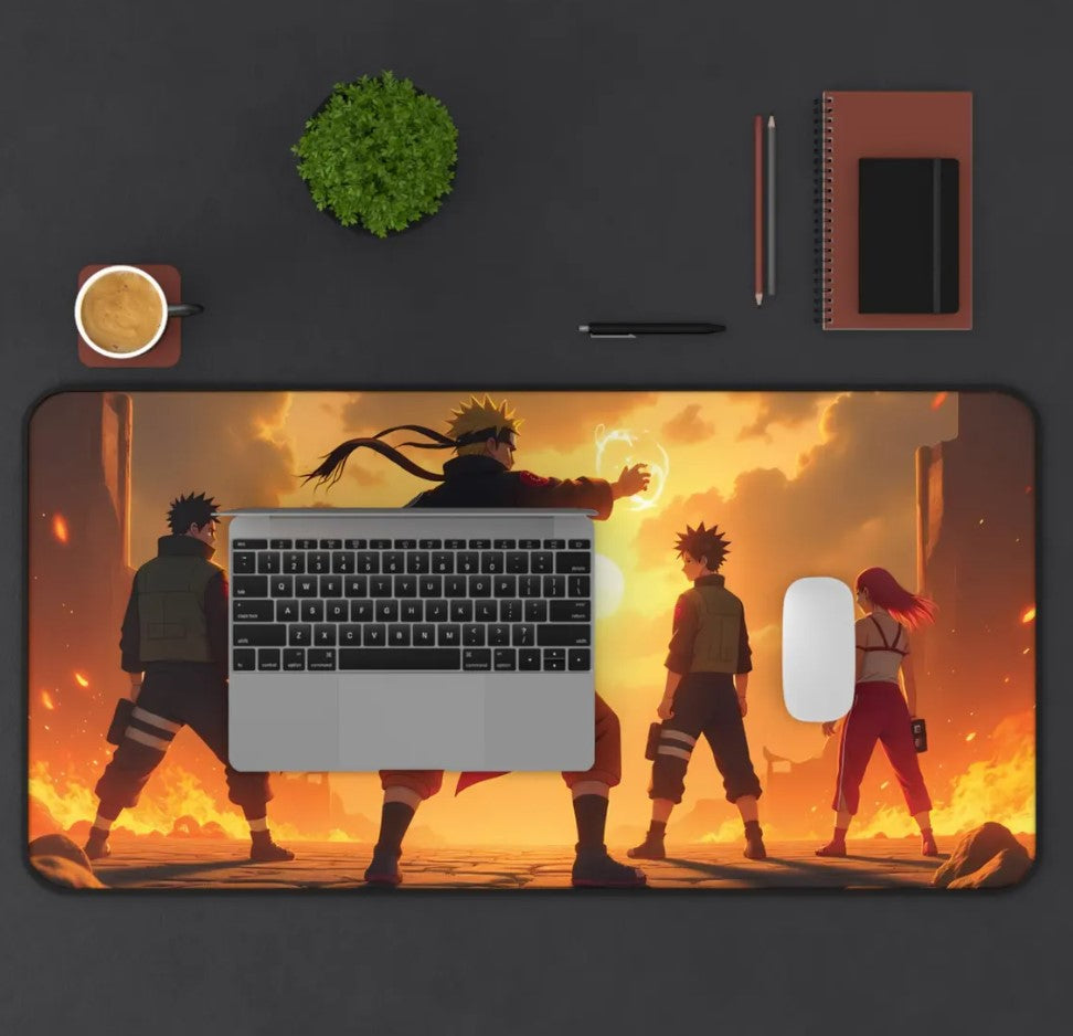 Anime Desk Mat Naruto Ninja Design - Large Gaming Mouse Pad,Choose Size