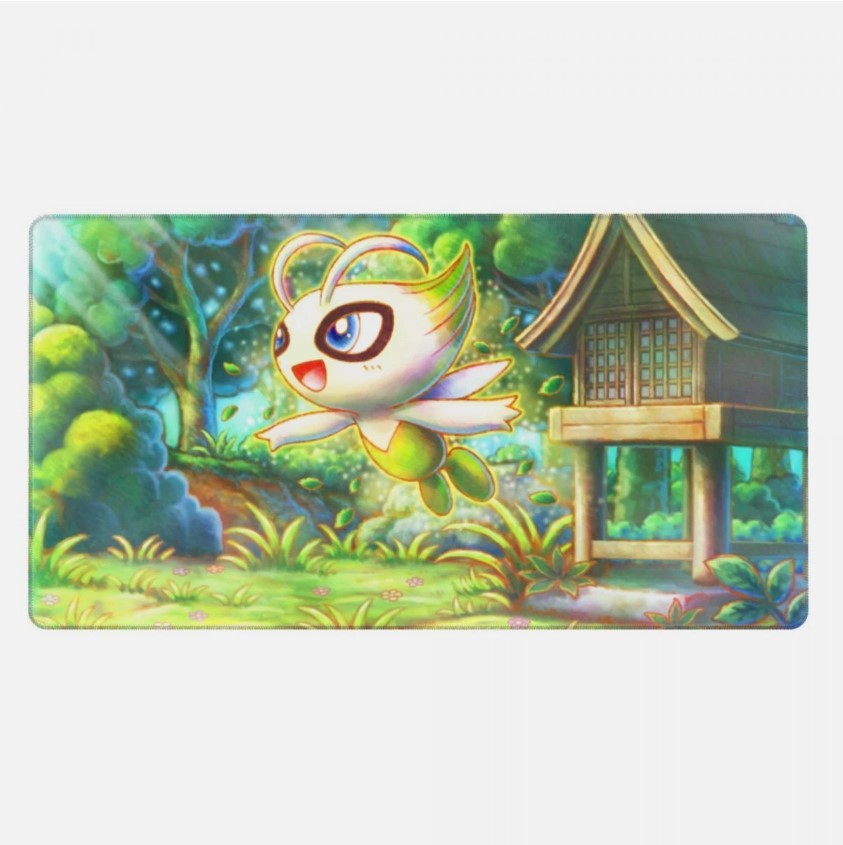 Board Card Game Pokemon Celebi Mouse Pad PTCG CCG MTG Games Play Mat, Choose Size