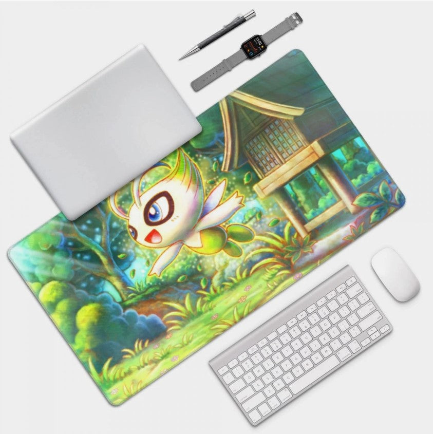Board Card Game Pokemon Celebi Mouse Pad PTCG CCG MTG Games Play Mat, Choose Size