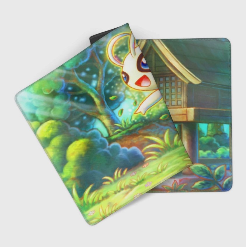 Board Card Game Pokemon Celebi Mouse Pad PTCG CCG MTG Games Play Mat, Choose Size