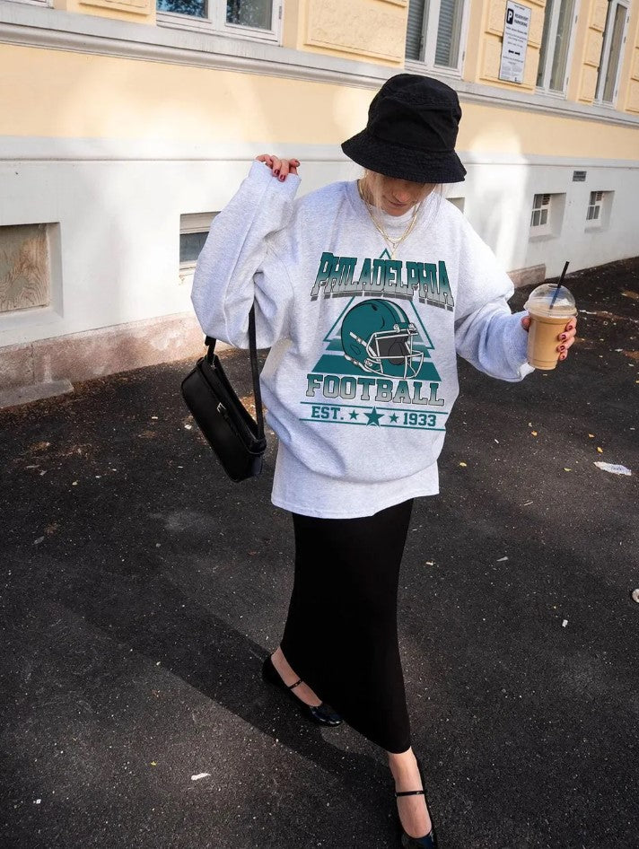 Vintage style Philadelphia Football sweatshirt, Football shirt,Philadelphia football Crewneck tshirt,Game day Football,American football tee
