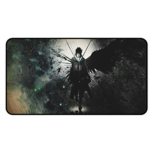 Anime Naruto, Sasuke Desk Mat with Dark Aesthetic, Office Decor,,Choose Size