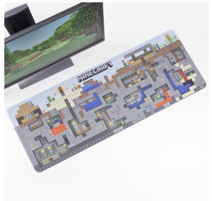 Paladone Minecraft Mining World Large Gaming Mouse Pad for Desk Keyboard Mousepad Non-Slip, Choose Size