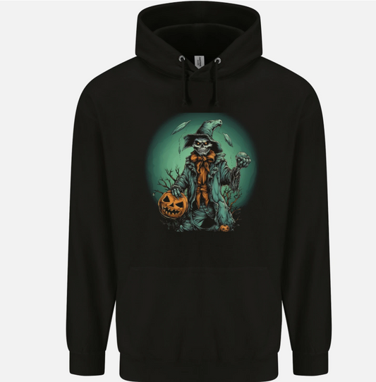 Halloween Skull With a Pumpkin Mens