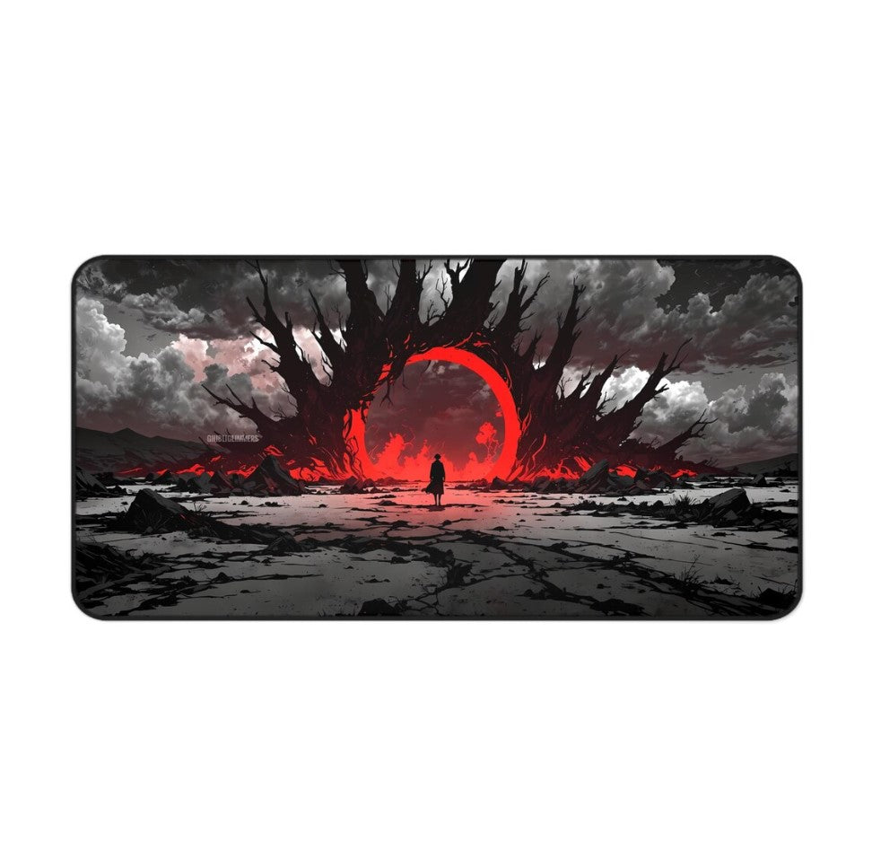 Dark Anime Lord War Monster Mousepad | Gothic Gaming Desk Mat Demon Aesthetic Mouse Pad Anime Desk Decor Fantasy Gift Desk Setup,Choose Size