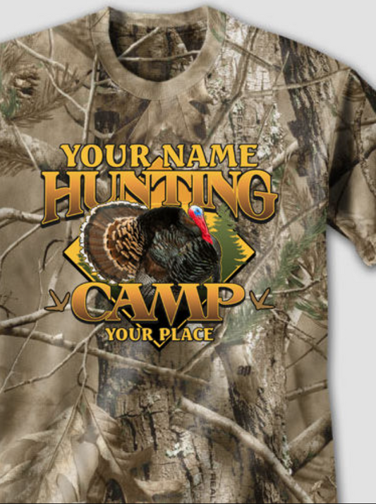 Turkey Hunting Camp Printed T-Shirts