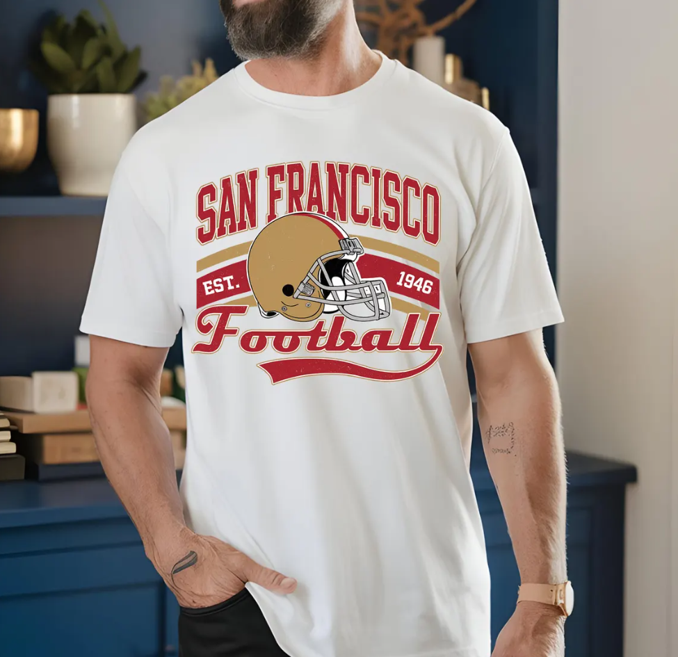 San Francisco 49ers T-Shirt San Francisco Football Tee, Sportswear, Gameday Apparel