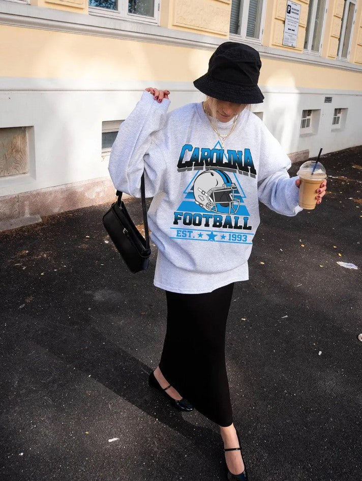 Carolina Football Sweatshirt,Carolina Game Day Shirt,Carolina Shirt,Sunday Football Shirt,Trendy Carolina Football Fan Shirt