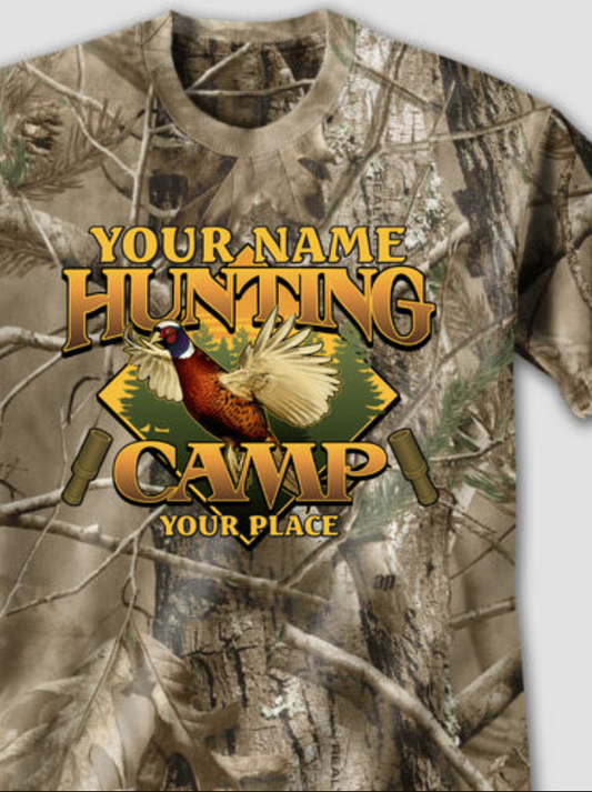 More Items With This Design Pheasant Hunting Camp Printed T-Shirts
