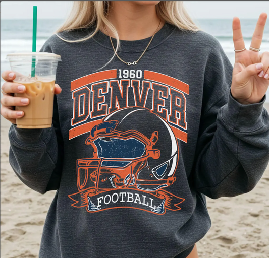 Vintage 90s Style Vintage Denver Football Style Sweatshirt ,Retro Denver Football Crewneck Shirt,Denver Broncos Fans Gift ,Sunday Football