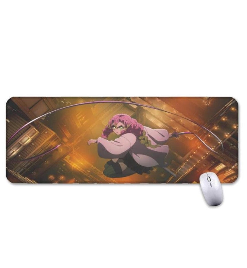 Mitsuri Kanroji Mouse Pad Love Hashira Desk Mat Demon Slayer Playmat for Anime Lover Anime Desk Mat Cute for Housewarming Hashiras Anime,Choose Size