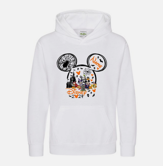 Personalised Disney Halloween Hoodie, Disneyland Mickey Minnie Family Tour Top