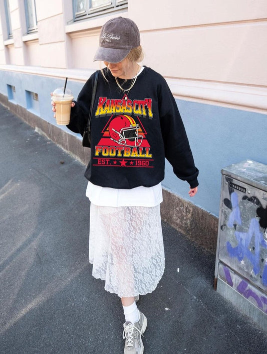 Kansas City Football Sweatshirt,Kansas City Game Day Shirt,Kansas City Shirt,Sunday Football Shirt,Trendy Kansas City Football Fan Shirt