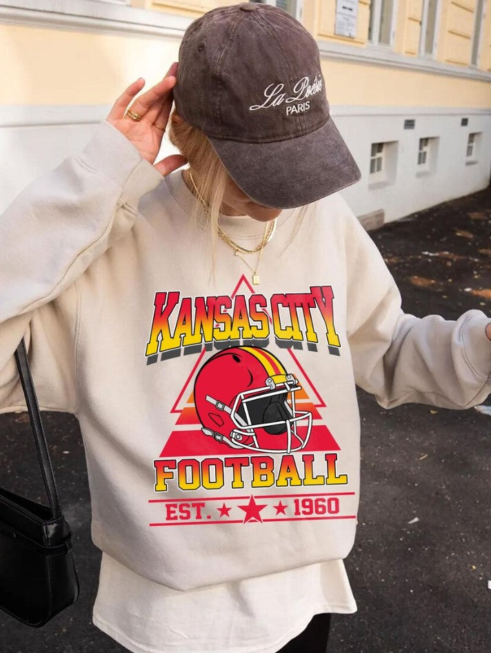 Kansas City Football Sweatshirt,Kansas City Game Day Shirt,Kansas City Shirt,Sunday Football Shirt,Trendy Kansas City Football Fan Shirt